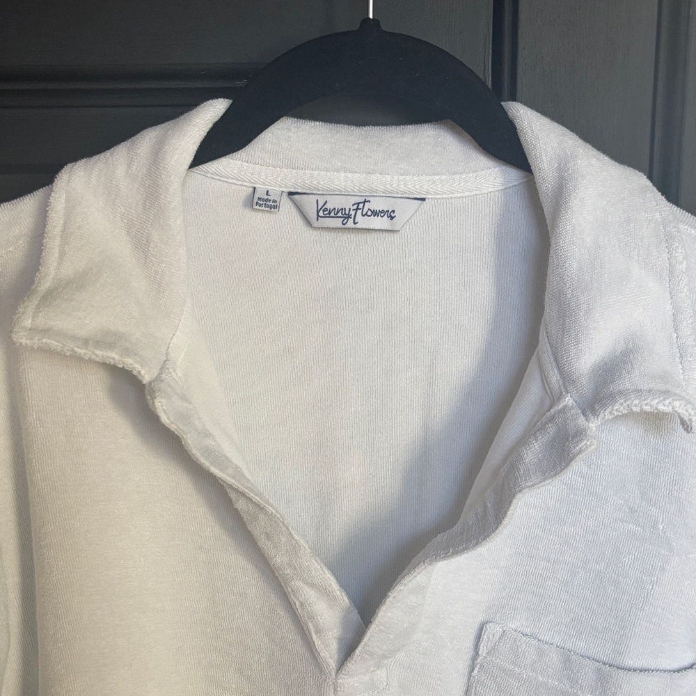 Kenny Flowers Ivory Terry Cloth Polo - Picture 2 of 3